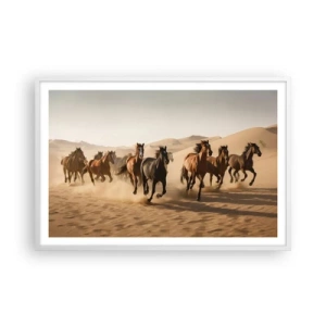 Poster in white frmae - Free as a Wind - 91x61 cm