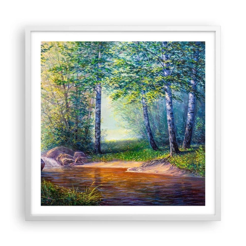 Poster in white frmae - Idyllic Scenery - 60x60 cm