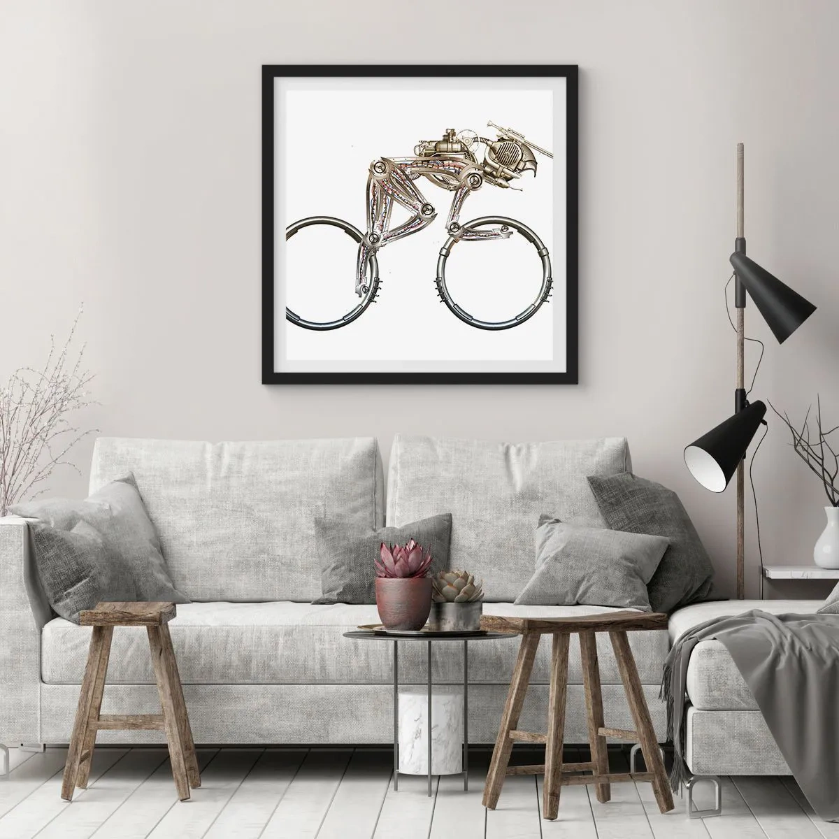 Poster in black frame - Wonderful Machinery - 50x50 cm