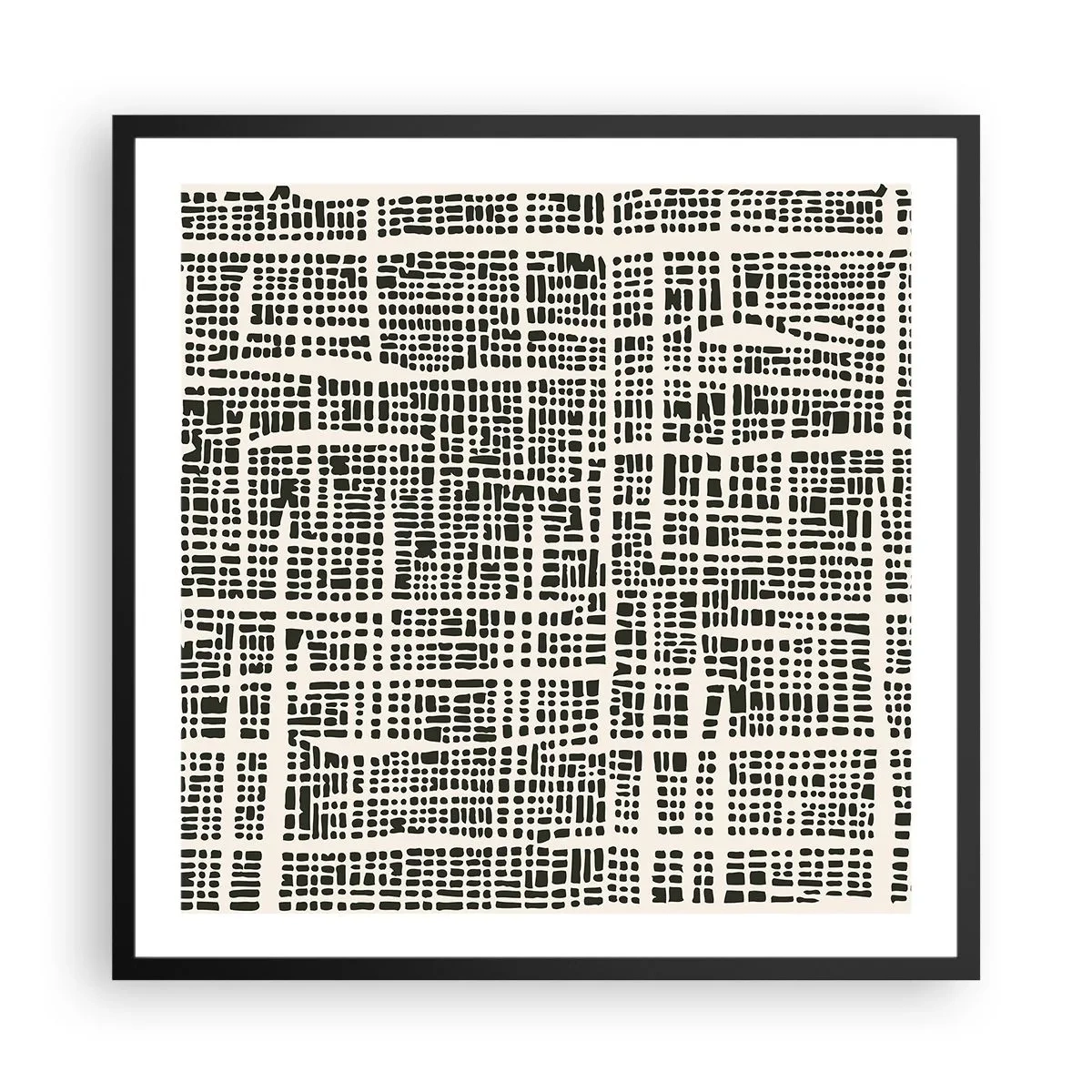 Poster in black frame - Woven Composition - 60x60 cm