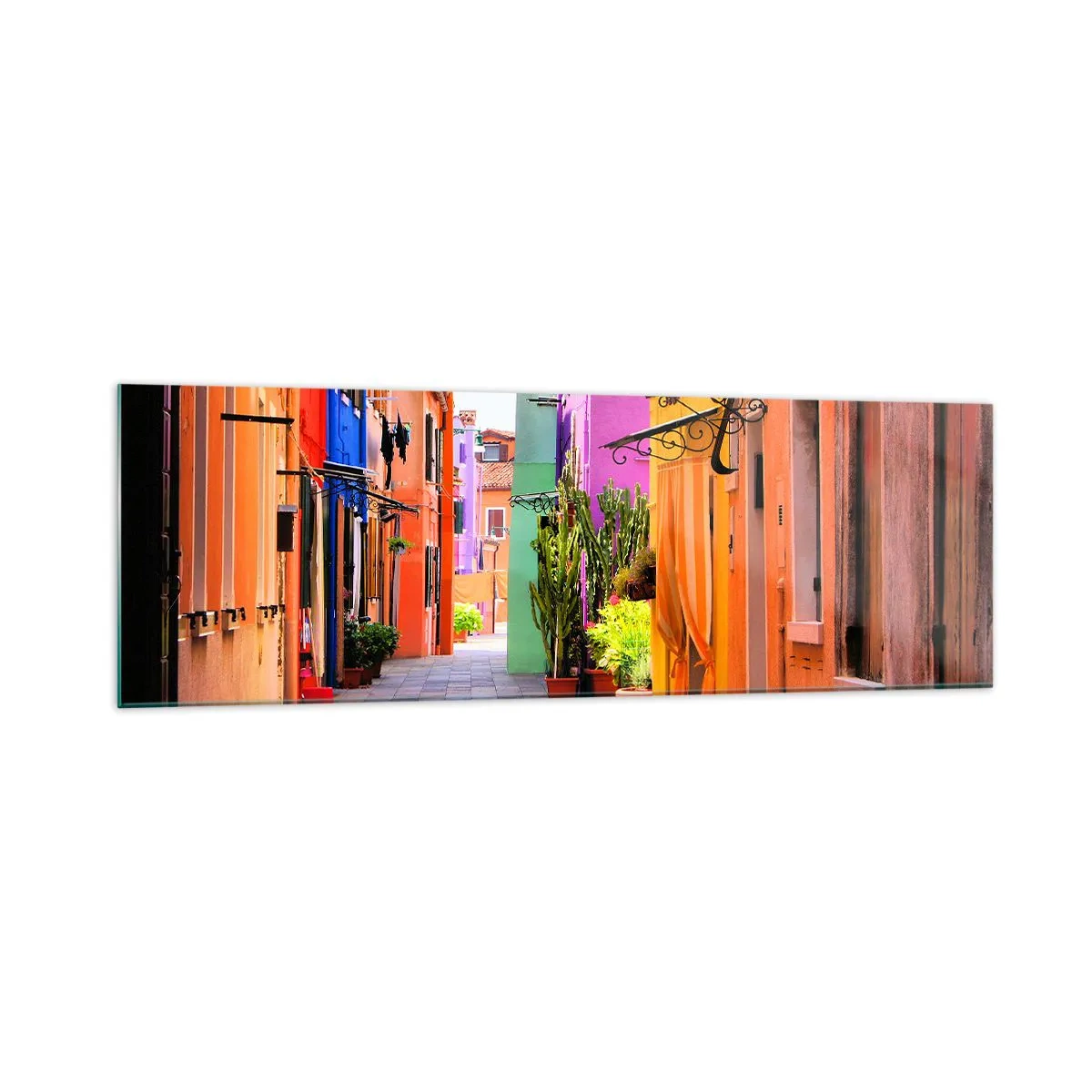 Glass picture - Rainbow Alley - 160x50 cm