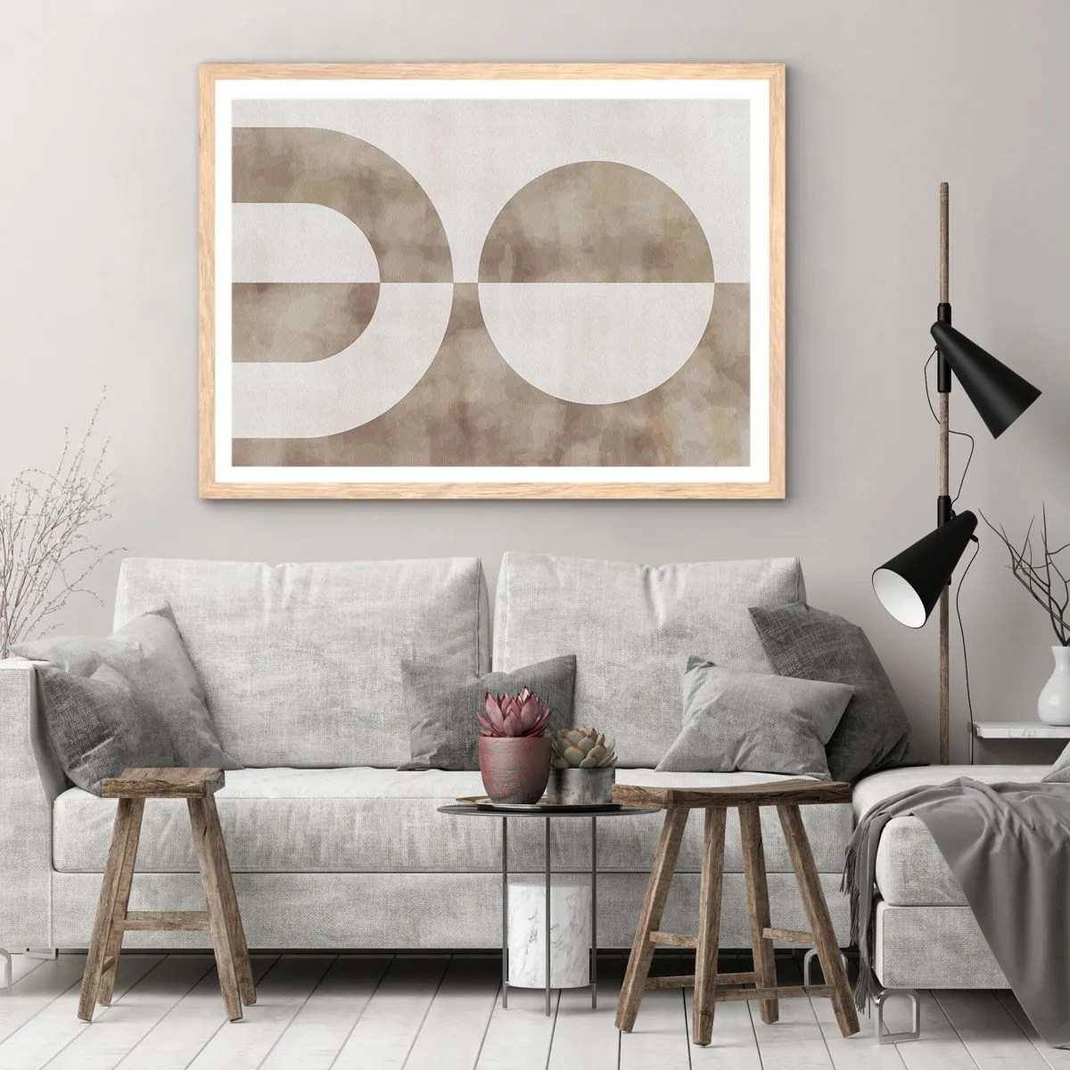 Poster in light oak frame - Similarities and Differences - 50x40 cm