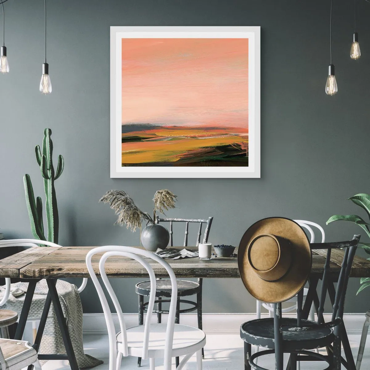 Poster in white frmae - In Pink Tones - 60x60 cm