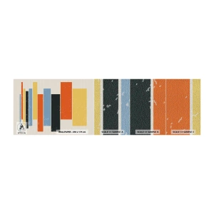 Photo Wallpaper Sample Premium Canvas - Notation of Music - Minimalism, Rectangles, Shapes - 100x30 cm