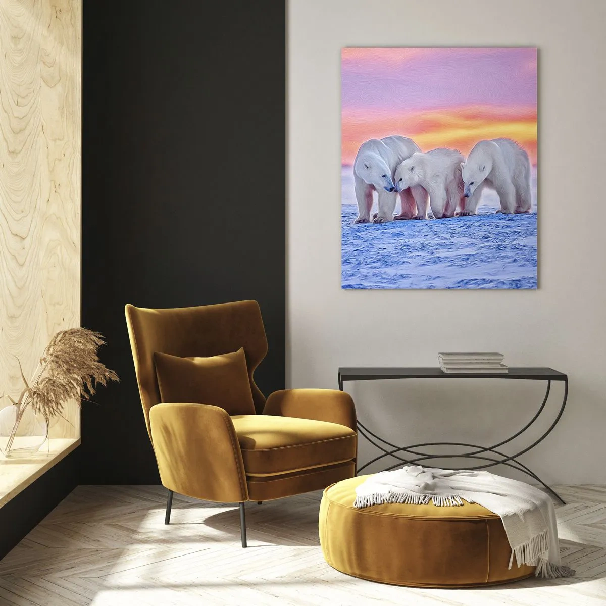 Glass picture - Family Warmth Is Enough - 50x70 cm