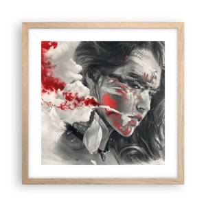 Poster in light oak frame - Smoke of Absurdity - 40x40 cm