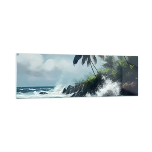Glass picture - On a Tropical Shore - 160x50 cm
