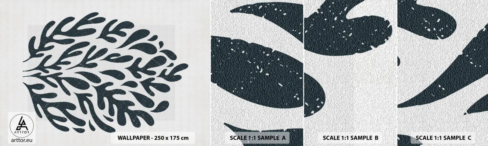 Photo Wallpaper Sample Self-Adhesive Deluxe Sticker - Shapes of Nature - Boho, Minimalistic, Modern - 100x30 cm