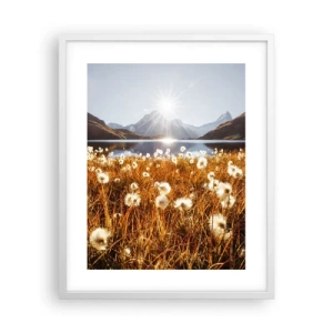 Poster in white frmae - Toughness of Rocks, Softness of Grass - 40x50 cm