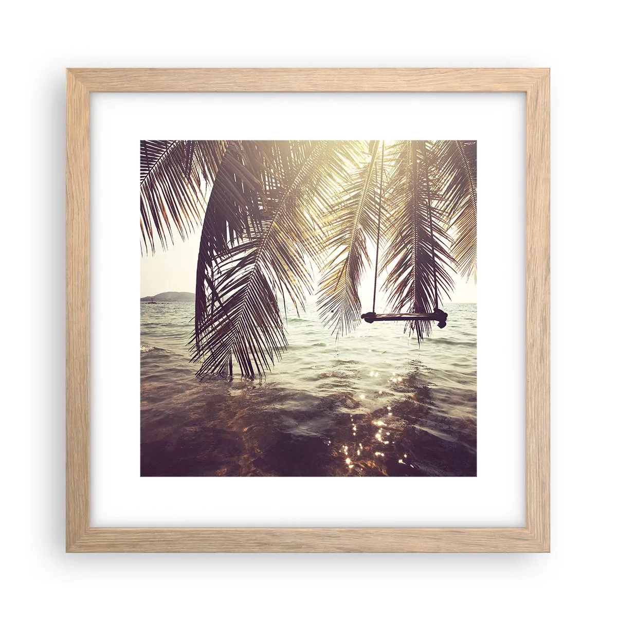 Poster in light oak frame - You Can Dream as Much as You Wish - 30x30 cm