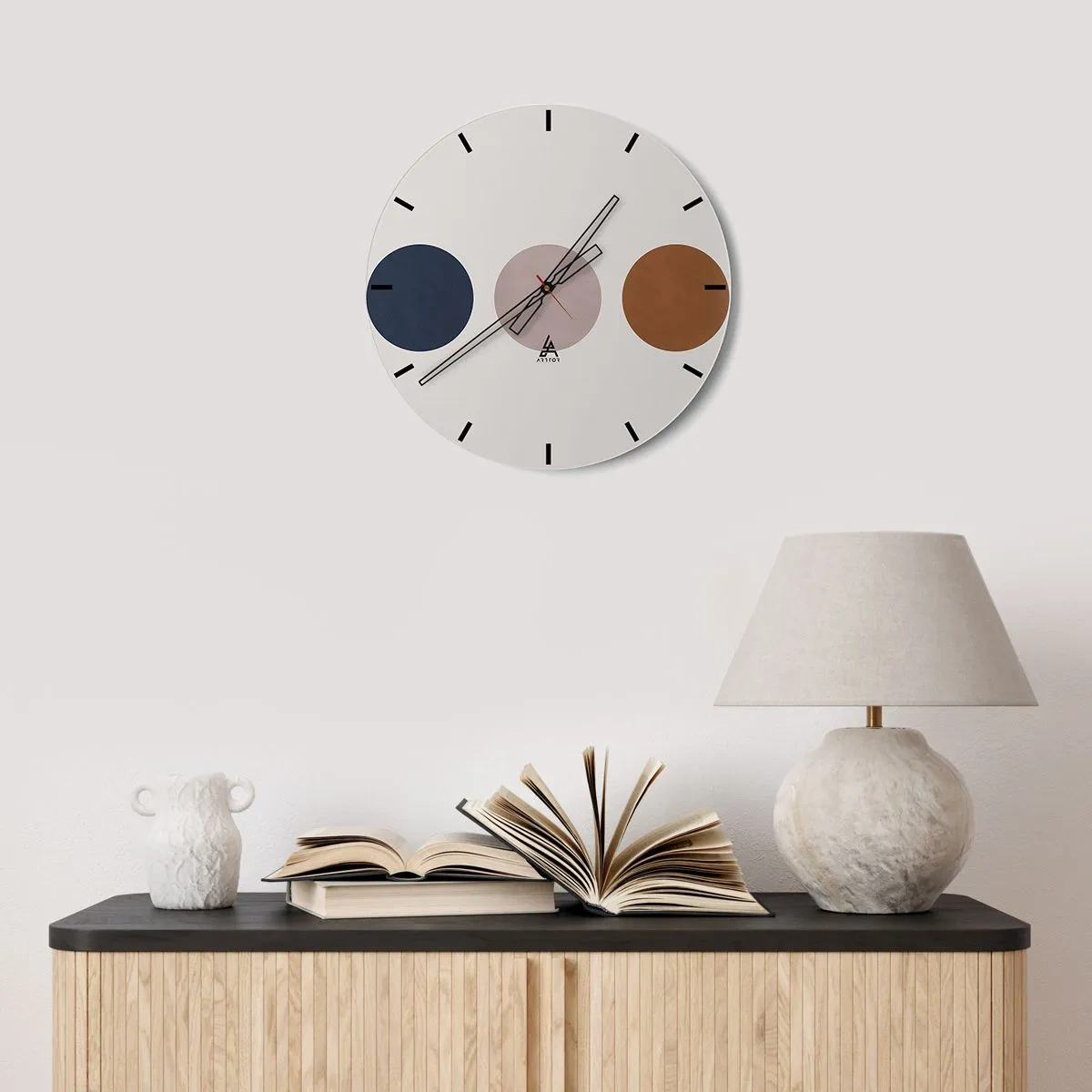 Wall clock - Clock on glass - Symbol of Perfection - 40x40 cm