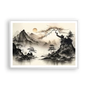 Poster in white frmae - Unique Charm of the Orient - 100x70 cm