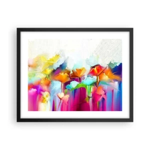 Poster in black frame - Rainbow Has Bloomed - 50x40 cm