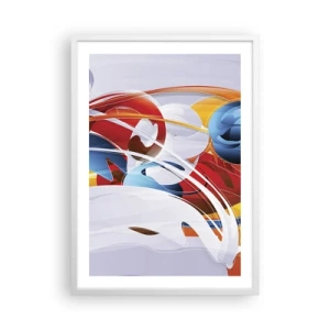 Poster in white frmae - Dance of Elements - 50x70 cm