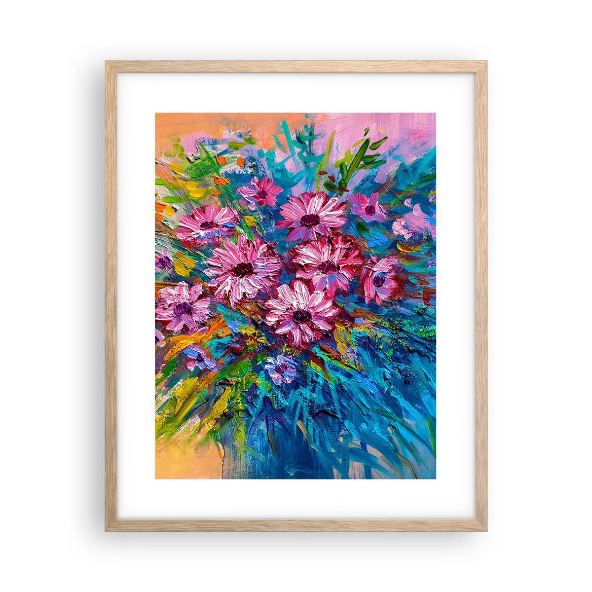 Poster in light oak frame - Energy of Life - 40x50 cm