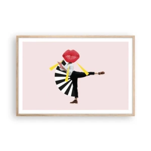 Poster in light oak frame - Surrealistic Pop-Art. - 91x61 cm