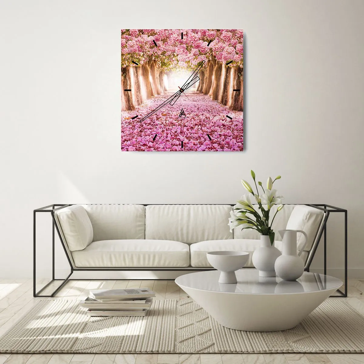 Wall clock - Clock on glass - Way to Heaven - 40x40 cm