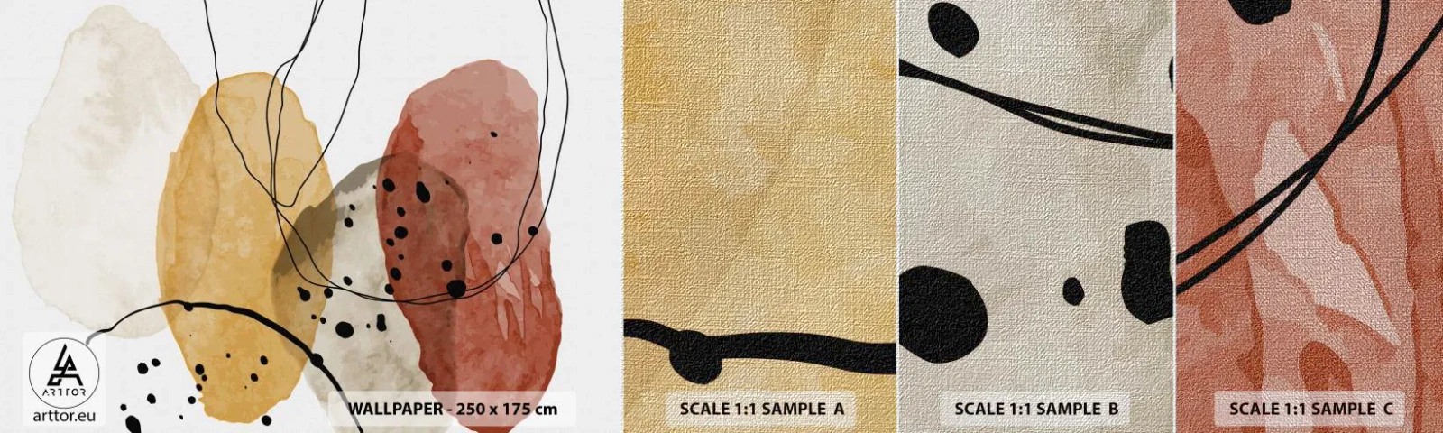 Photo Wallpaper Sample Premium Canvas - Like a Light Air - Abstraction, Piece, Modern Art - 100x30 cm