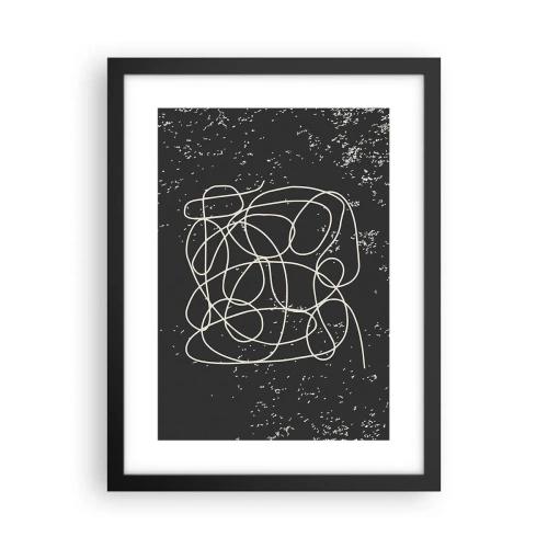 Poster in black frame - Lost Thoughts - 30x40 cm