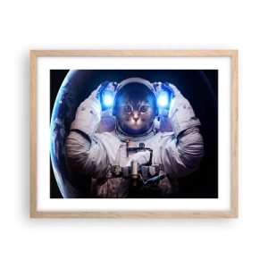 Poster in light oak frame - Houston, You've Got a Problem - 50x40 cm