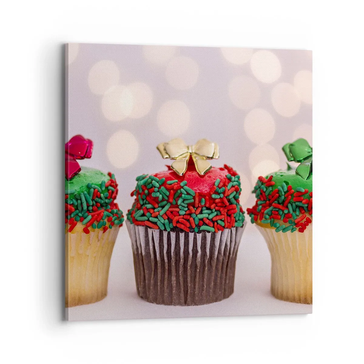 Canvas picture - Cakes with a Bow - 70x70 cm