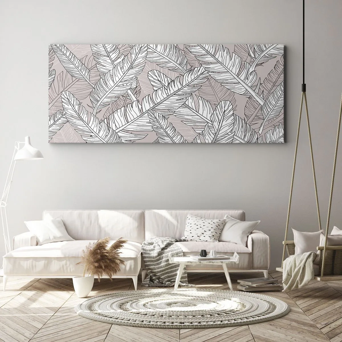 Canvas picture - Storm of Feathers - 140x50 cm