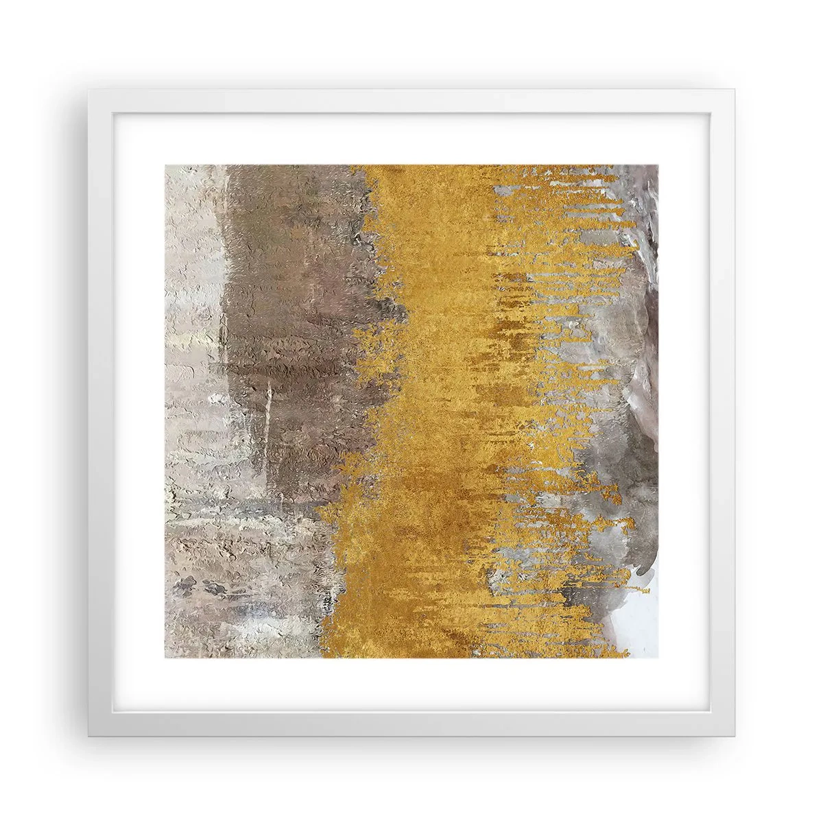Poster in white frmae - Golden Blast - 40x40 cm