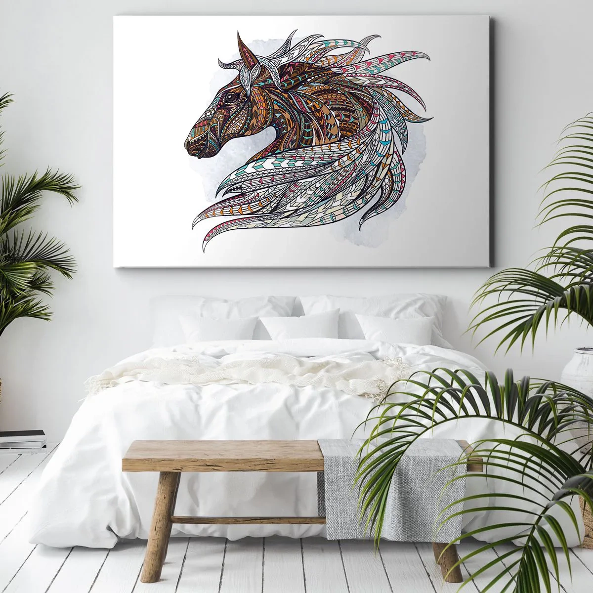 Canvas picture - Horse of a Celtic Warrior - 100x70 cm
