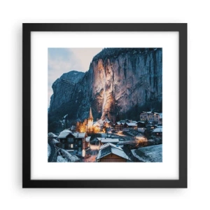 Poster in black frame - Sparkling Winter Spirit - 30x30 cm