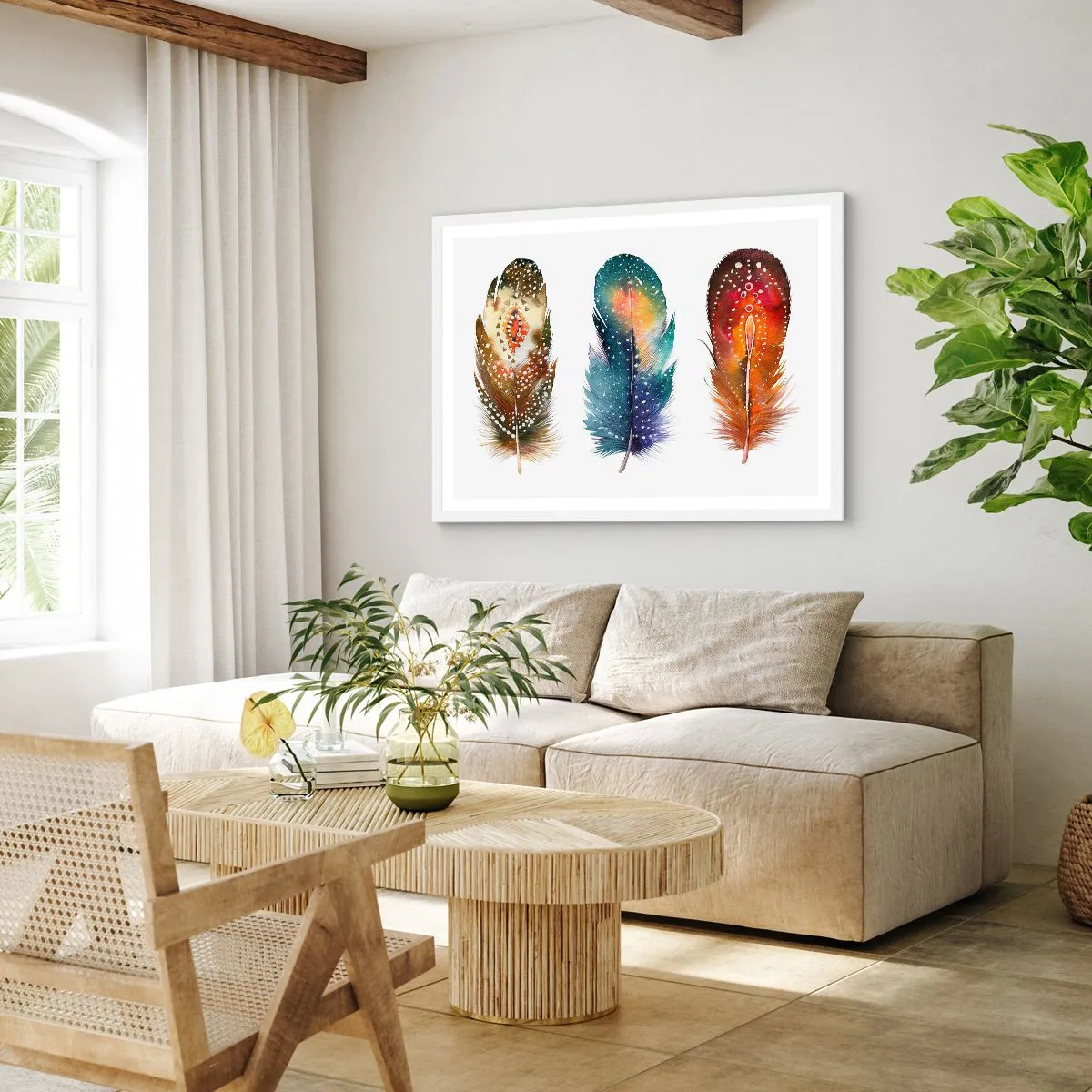 Poster in white frmae - Rituals, Customs, Secrets - 100x70 cm