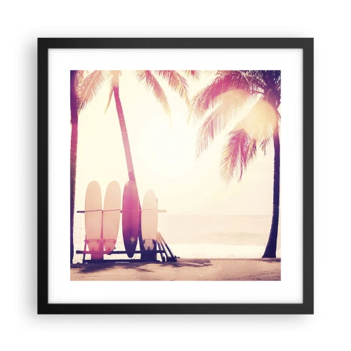 Poster in black frame - It Will Be a Wonderful Day - 40x40 cm