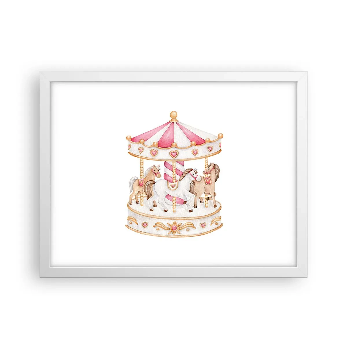 Poster in white frmae - Sweet World of Childhood - 40x30 cm