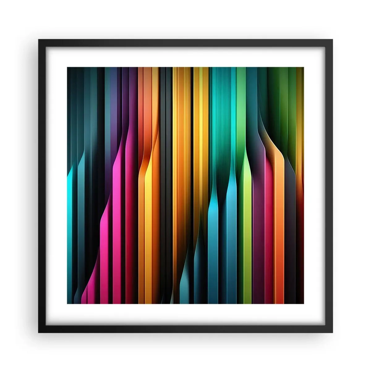 Poster in black frame - Light Organs - 50x50 cm