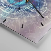 Clock face with lines