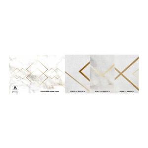 Photo Wallpaper Sample Premium Canvas - View over Infinity - Abstraction, Piece, Marble - 100x30 cm