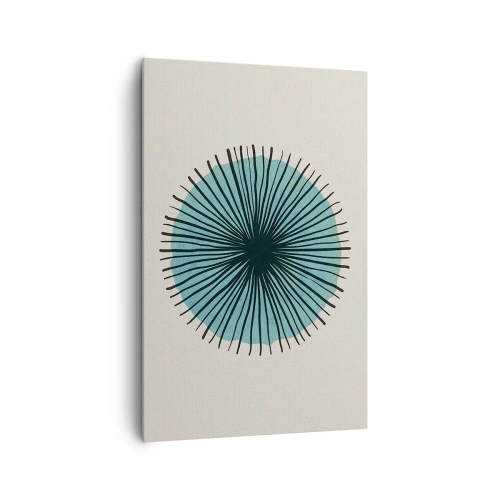 Canvas picture - Rays on Blue - 80x120 cm