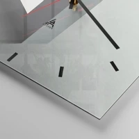 Clock face with lines