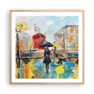 Poster in light oak frame - Parisian Legends - 60x60 cm