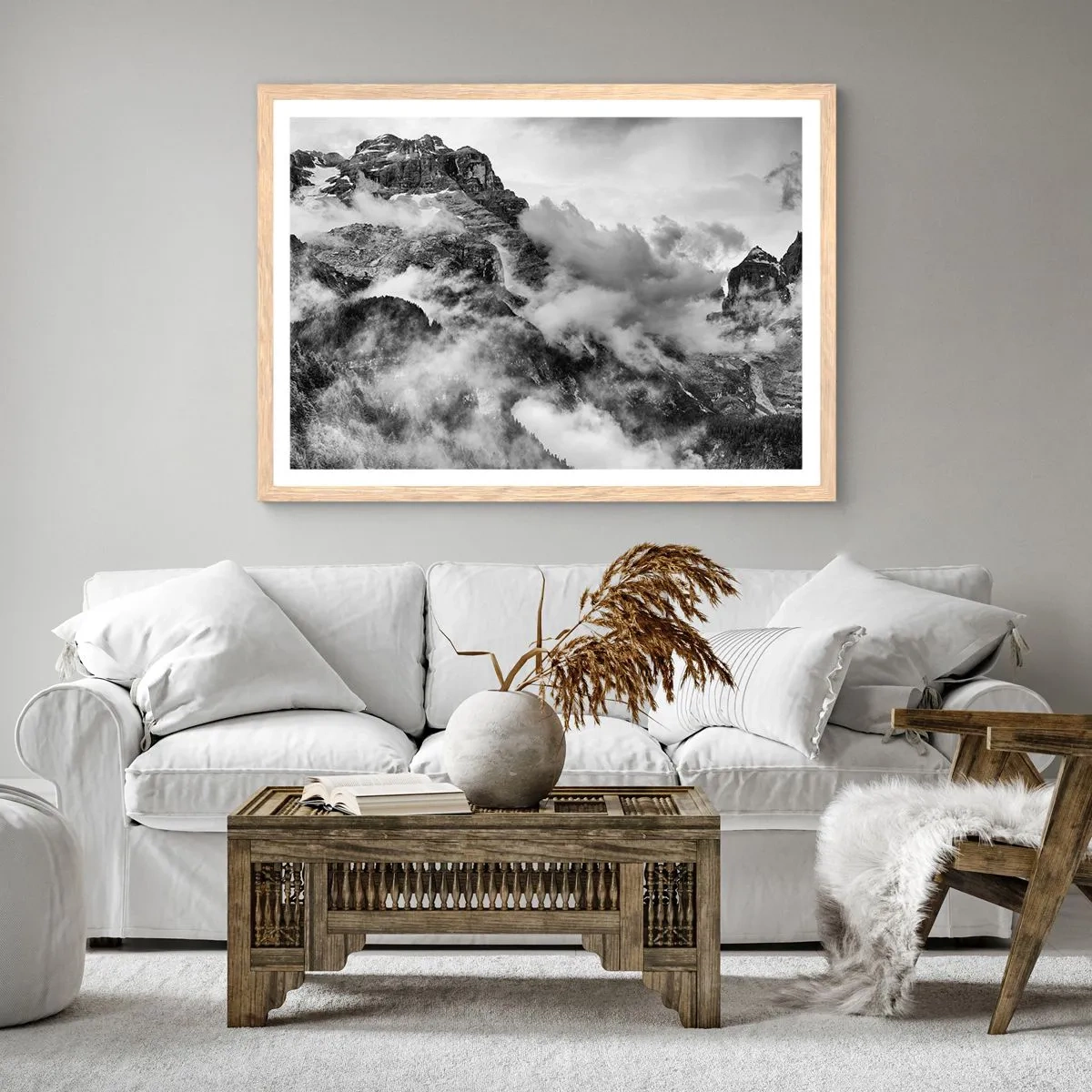 Poster in light oak frame - Beautiful and Cruel - 100x70 cm