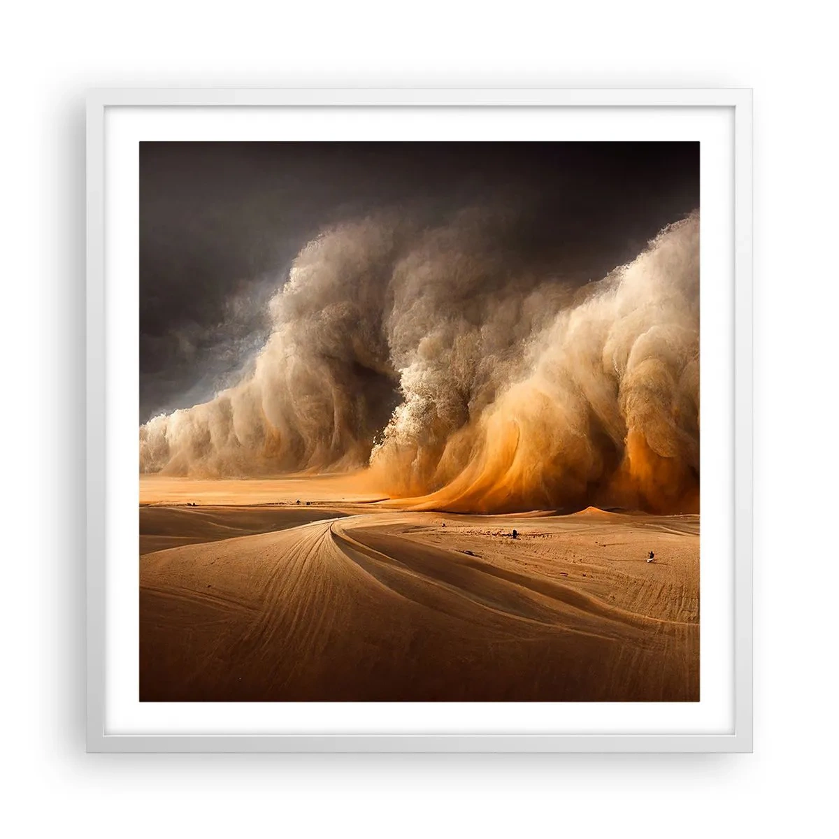 Poster in white frmae - Rage of the Desert - 60x60 cm