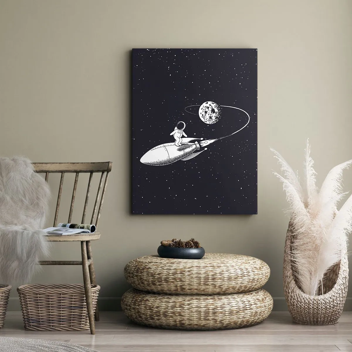 Canvas picture - Space Surfer - 50x70 cm