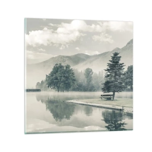 Glass picture - Lake Is Still Asleep - 50x50 cm