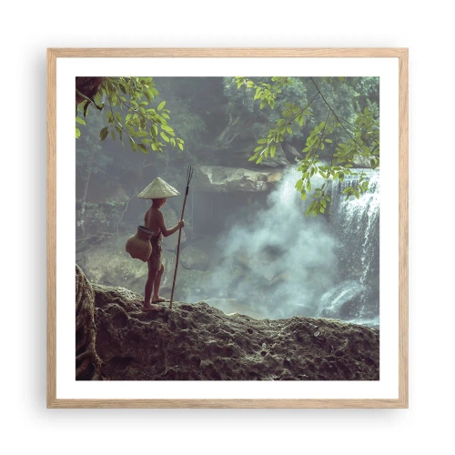 Poster in light oak frame - Friends with Nature - 60x60 cm