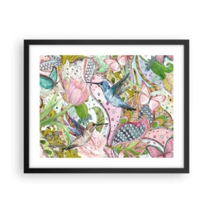 Poster in black frame - Entwined in the Vines - 50x40 cm