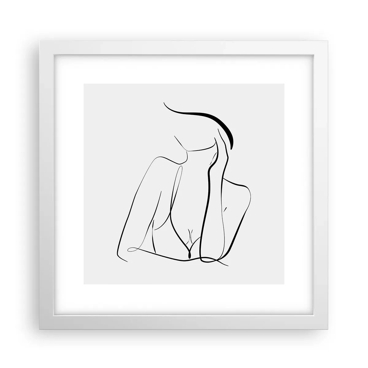 Poster in white frmae - On Waves of Dreams - 30x30 cm