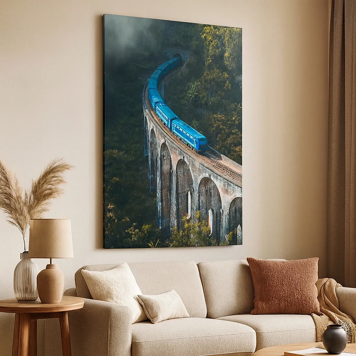Canvas picture - Train through Nature - 50x70 cm