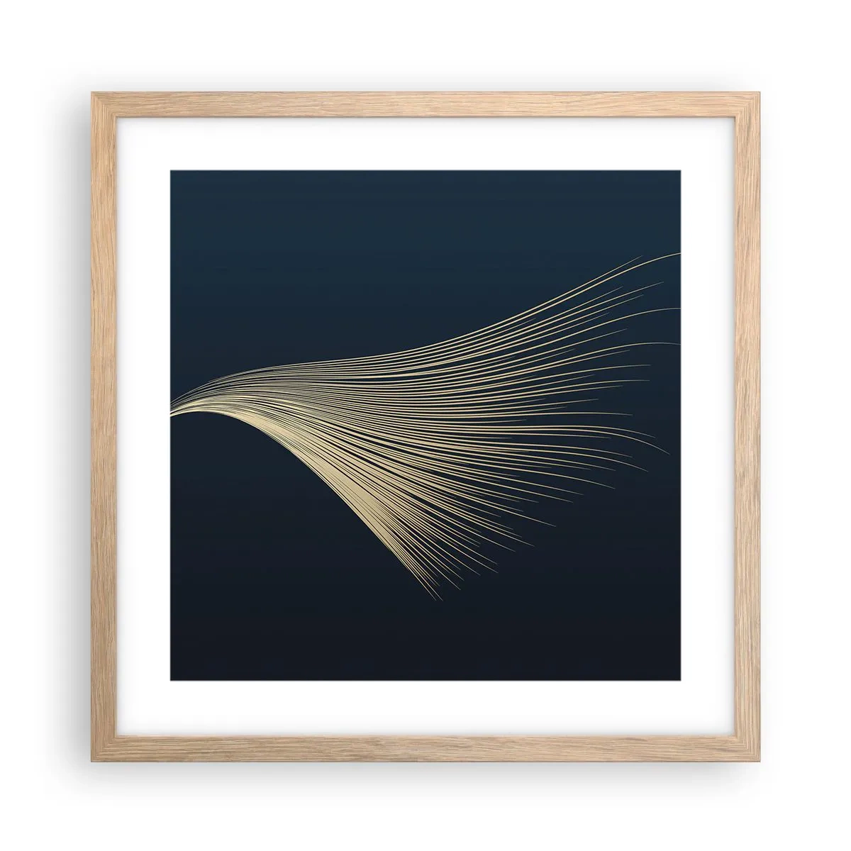 Poster in light oak frame - Like Angel's Hair - 40x40 cm