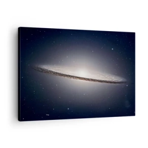 Canvas picture - A spiral galaxy against the backdrop of starry space - 70x50cm - A Long Time Ago in a Distant Galaxy - Modern wall decoration for the living room and bedroom ARTTOR