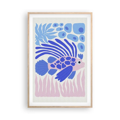 Poster in light oak frame - In His Element - 61x91 cm