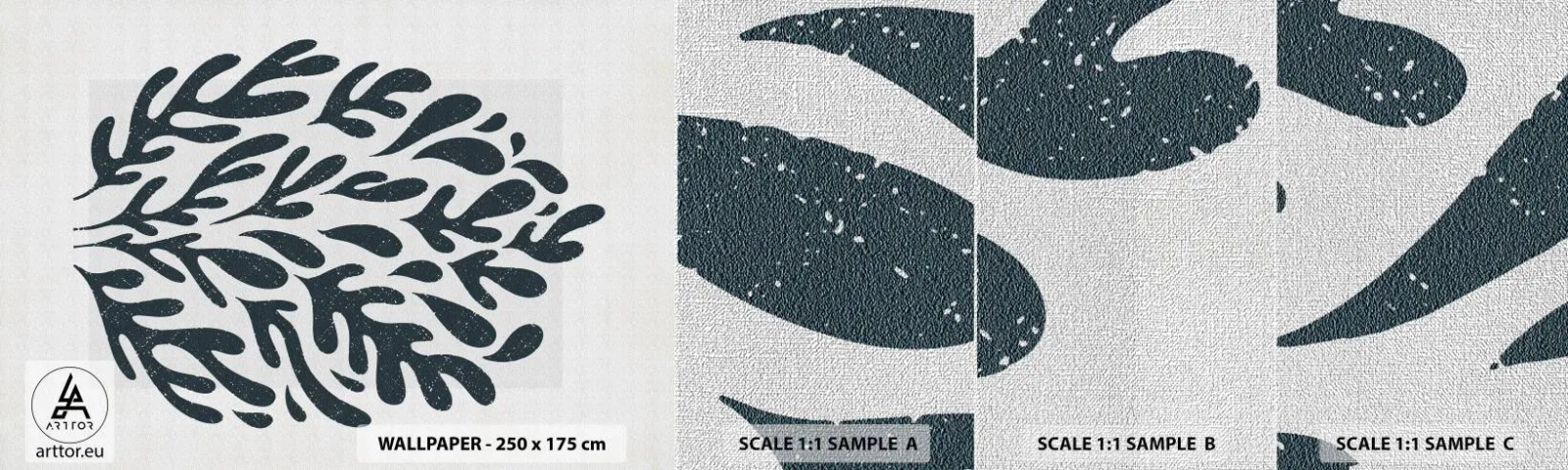 Photo Wallpaper Sample Premium Canvas - Shapes of Nature - Boho, Minimalistic, Modern - 100x30 cm